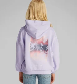 Hættetrøjer|Calvin Klein Hættetrøje - Flower Back - Purple Heather