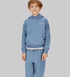 Hættetrøjer|Calvin Klein Hættetrøje - Relaxed - Satin Blue
