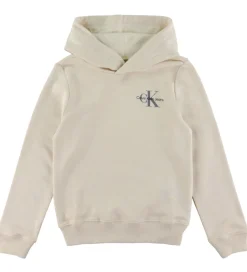 Hættetrøjer|Calvin Klein Hættetrøje - Small Monogram - Whitecap Gray