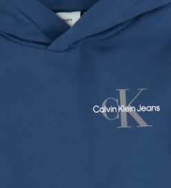 Hættetrøjer|Calvin Klein Hættetrøje - Small Monogram - Blue Jean