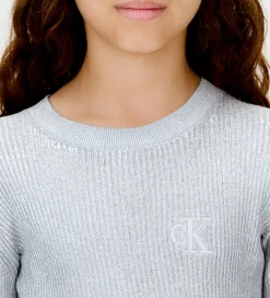 Kjoler|Calvin Klein Kjole - Rib - Silvergrey