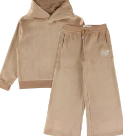 Hættetrøjer|Calvin Klein Sæt - Hættetrøje/Bukser - Fløjl - Woodsmoke