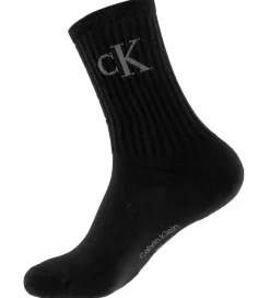 Strømper|Basis|Calvin Klein Strømper - 2-pak - Sort m. Logo