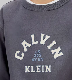 Sweatshirts|Calvin Klein Sweatshirt - Varsity - Coal Grey