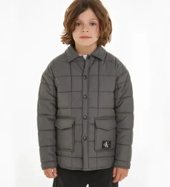 Termotøj|Calvin Klein Termojakke - Quilted Badge - Mørkegrå