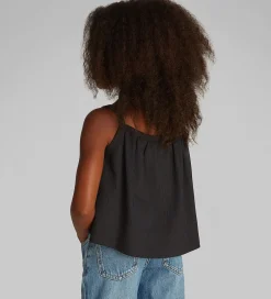 Toppe|Calvin Klein Top - Rib - Crinkle Strap - Ck Black