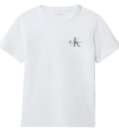 T-Shirts|Unisex-Tøj|Calvin Klein T-shirt - Monologo - Bright White