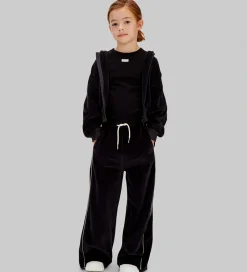 Bukser Og Jeans|Calvin Klein Velourbukser - Wide - Sort