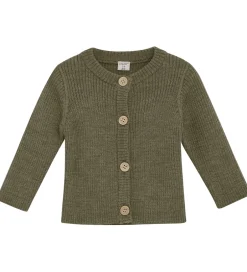 Striktrøjer|CeLaVi Cardigan - Uld - Dusky Green
