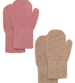 Handsker Og Luffer|CeLaVi Luffer - Uld/Nylon - 2-pak - Brick Dust