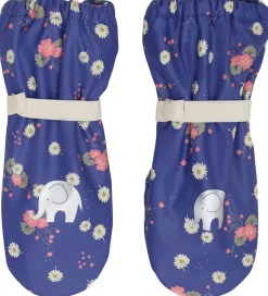 Handsker Og Luffer|CeLaVi Luffer m. Fleece - PU - Skipper Blue m. Blomster