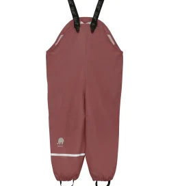 Regntøj|CeLaVi Regnbukser m. Seler - Recycled PU - Rose Brown