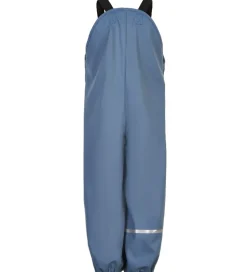Regntøj|CeLaVi Regnbukser m. Seler - Recycled PU - China Blue