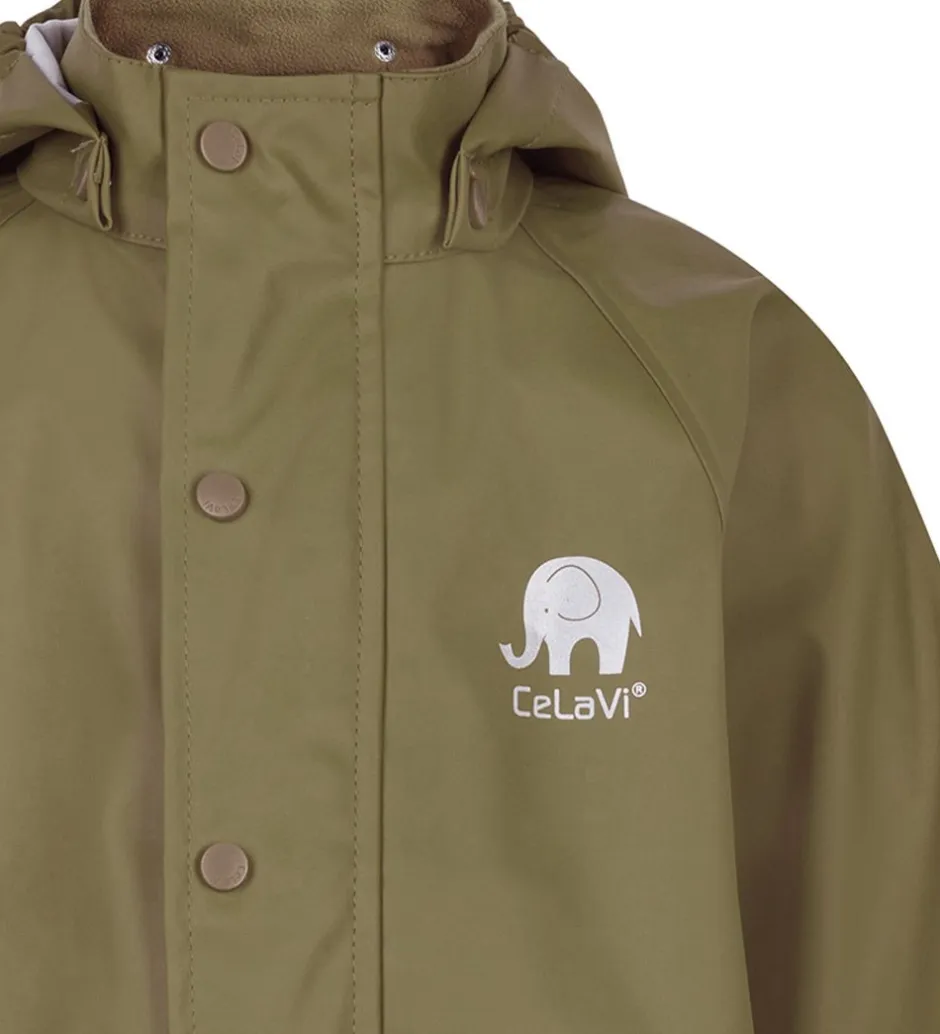 Regntøj|CeLaVi Regndragt - PU - Khaki