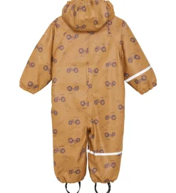 Regntøj|CeLaVi Regndragt m. Fleece - PU - Apple Cinnamon m. Print