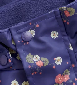 Regntøj|CeLaVi Regndragt m. Fleece - PU - Skipper Blue m. Print