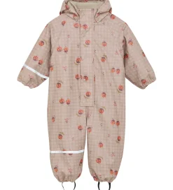 Regntøj|CeLaVi Regndragt m. Fleece - PU - Nasturtium m. Print
