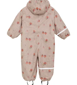 Regntøj|CeLaVi Regndragt m. Fleece - PU - Nasturtium m. Print