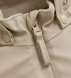 Regntøj|CeLaVi Regndragt m. Fleece - PU - White Pepper