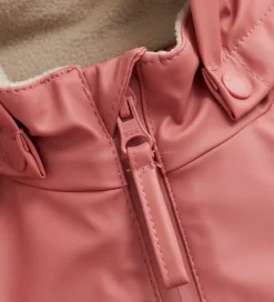 Regntøj|CeLaVi Regndragt m. Vattering - PU - Brick Dust