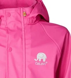 Regntøj|CeLaVi Regnjakke - PU - Real pink