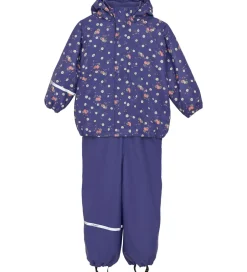 Regntøj|CeLaVi Regntøj m. Seler/Fleece - Recycle PU - Skipper Blue m. Pr