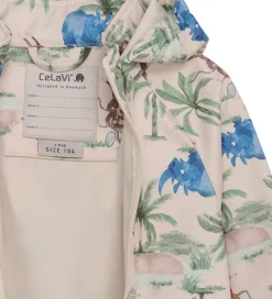 Softshell|CeLaVi Softshelljakke - Dress Blues/Creme m. Elefanter