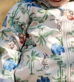 Softshell|CeLaVi Softshelljakke - Dress Blues/Creme m. Elefanter