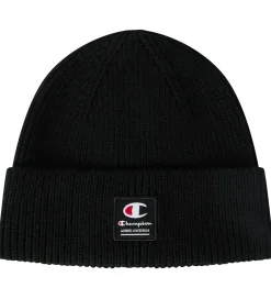 Unisex-Tøj|Huer Og Hatte|Champion Hue - Strik - Black Beauty