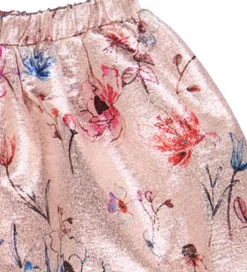 Nederdele|Christina Rohde Nederdel - Rosa Glitter m. Blomster