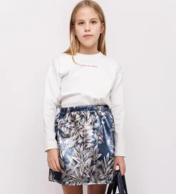 Nederdele|Christina Rohde Nederdel - Blå m. Sølv Blade