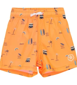 Badetøj|Color Kids Badeshorts - AOP - Orange Pop