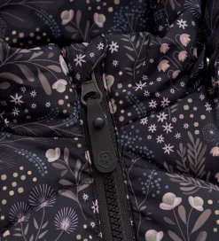 Overgangsjakker|Dunjakker Og Dynejakker|Color Kids Dynejakke - Quilt - Phantom m. Blomster