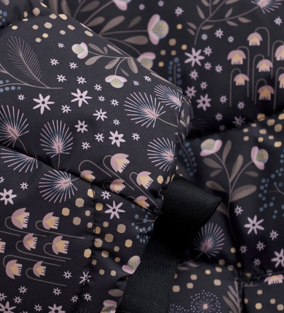 Overgangsjakker|Dunjakker Og Dynejakker|Color Kids Dynejakke - Quilt - Phantom m. Blomster