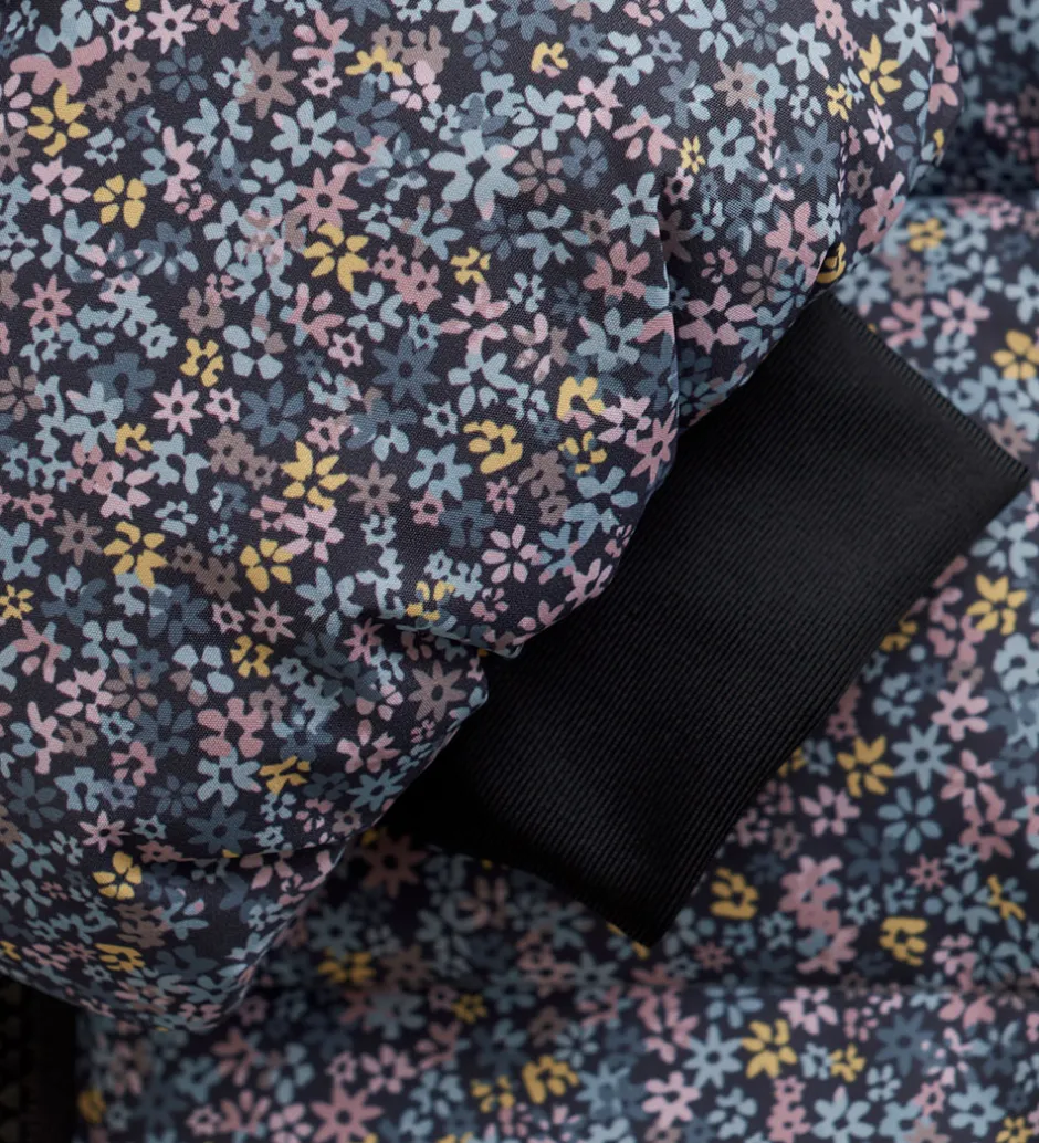 Overgangsjakker|Dunjakker Og Dynejakker|Color Kids Dynejakke - Quilt - Phantom m. Blomster