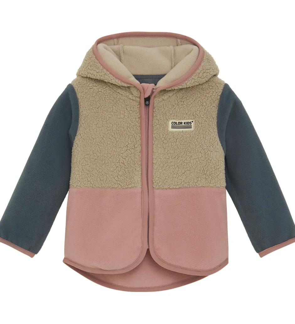 Fleece|Color Kids Fleecejakke - Baby Teddy - Woodrose