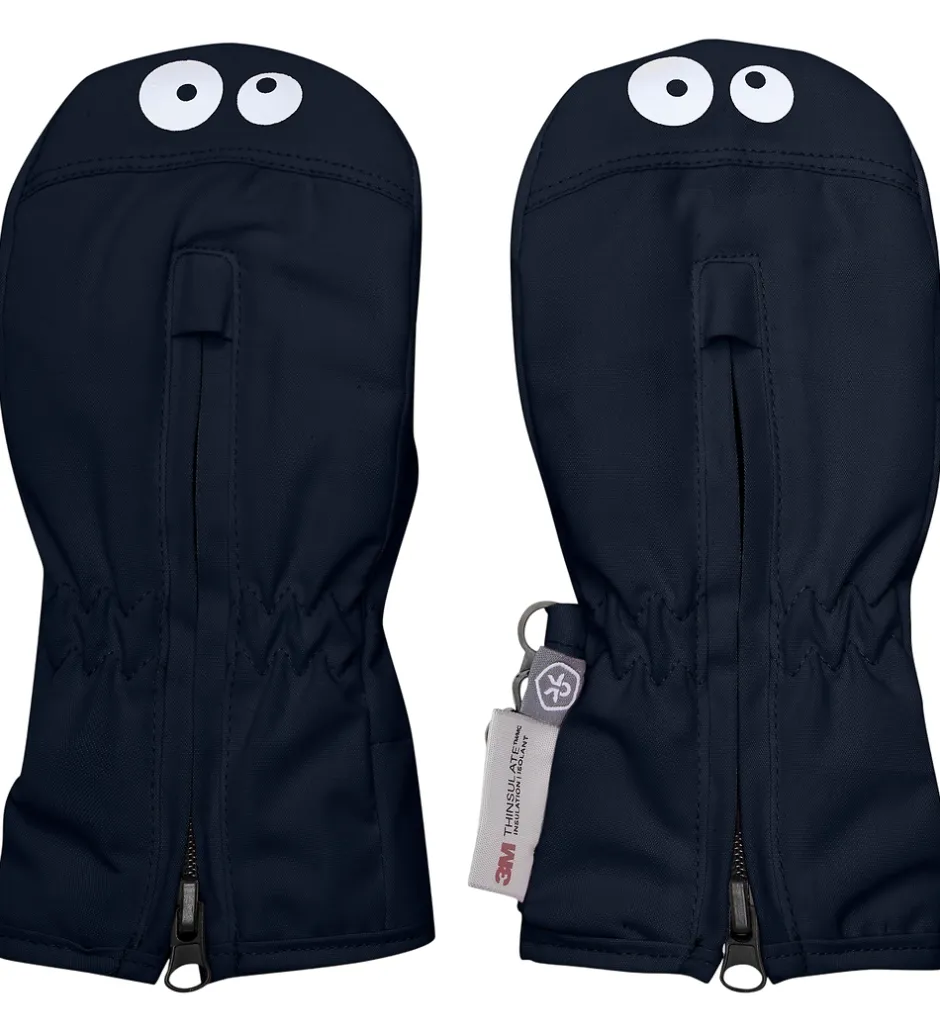 Handsker Og Luffer|Color Kids Luffer m. Lynlås - Total Eclipse m. Øjne