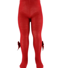 Strømpebukser|Condor Strømpebukser m. Veloursløjfe - Red Velvet