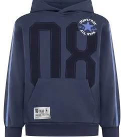Hættetrøjer|Converse Hættetrøje - Navy m. Print