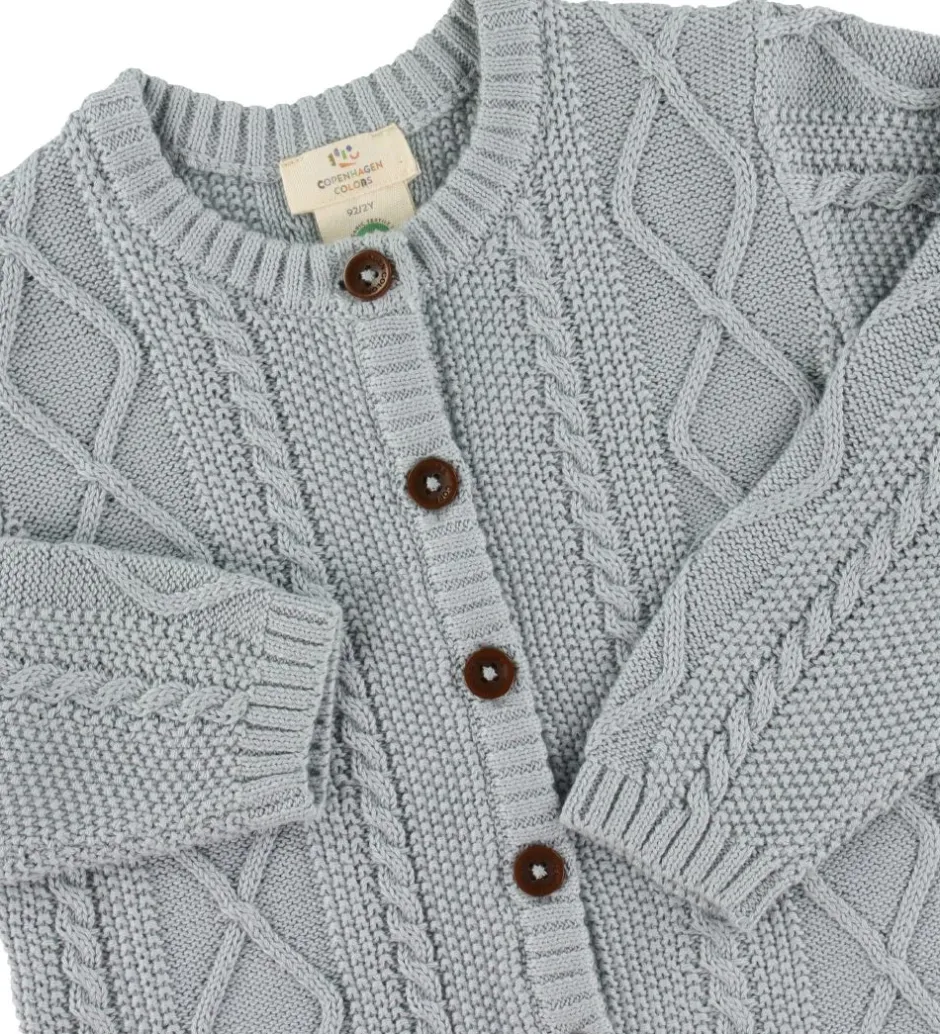 Striktrøjer|Copenhagen Colors Cardigan - Dusty Blue
