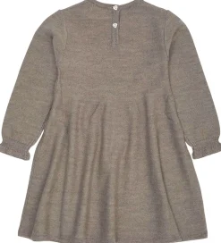 Pigetøj|Kjoler|Copenhagen Colors Kjole - Strik - Uld - Neutral Mel.