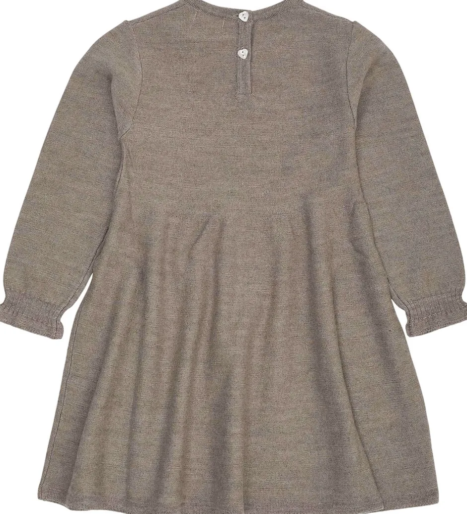 Pigetøj|Kjoler|Copenhagen Colors Kjole - Strik - Uld - Neutral Mel.