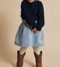 Nederdele|Copenhagen Colors Nederdel - Denim Blue Stripe