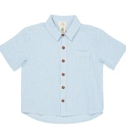 Skjorter|Copenhagen Colors Skjorte - Sky Blue W. Cream Stripe