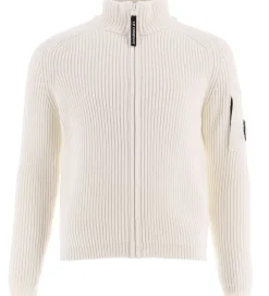 Striktrøjer|C.P. Company Cardigan - Strik - Gauze White