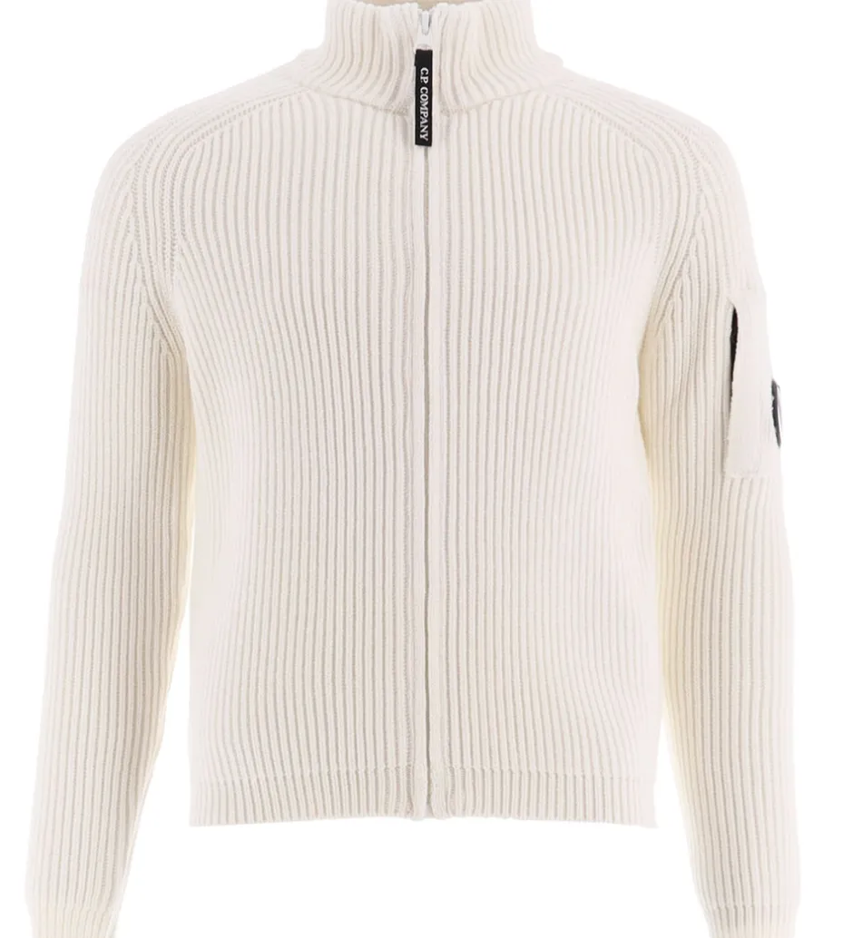 Striktrøjer|C.P. Company Cardigan - Strik - Gauze White