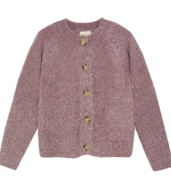 Cardigans|Striktrøjer|Creamie Cardigan - Strik - Glitter - Crushed Berry