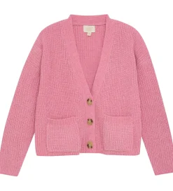 Cardigans|Striktrøjer|Creamie Cardigan - Strik - Wild Rose