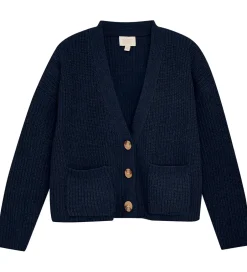 Cardigans|Striktrøjer|Creamie Cardigan - Strik - Black Iris