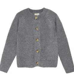 Cardigans|Striktrøjer|Creamie Cardigan - Strik - Glitter - Iron Gate